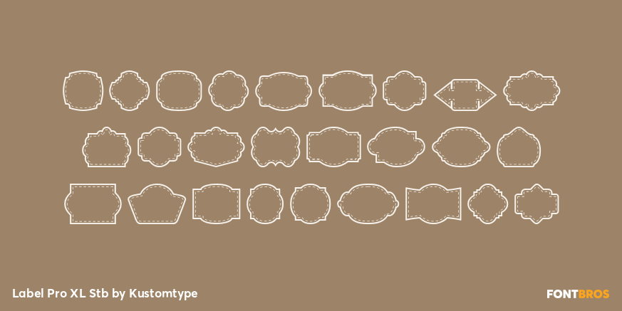 Label Pro XL Stb Font Poster #1