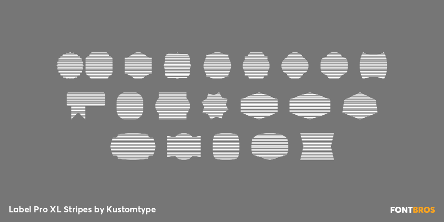 Label Pro XL Stripes Font Poster #1