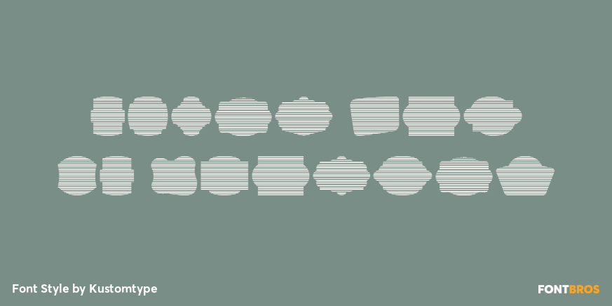 Label Pro XL Stripes Font Poster #1