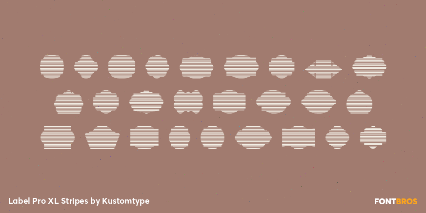 Label Pro XL Stripes Font Poster #1