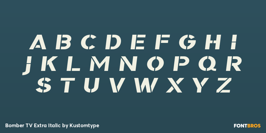 Bomber TV Extra Italic Font Poster #2