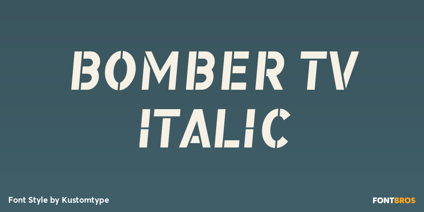 Bomber TV Italic Font Poster #1