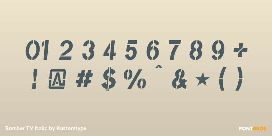Bomber TV Italic Font Poster #4