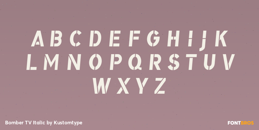 Bomber TV Italic Font Poster #1