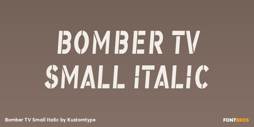 Bomber TV Small Italic Font Poster #1