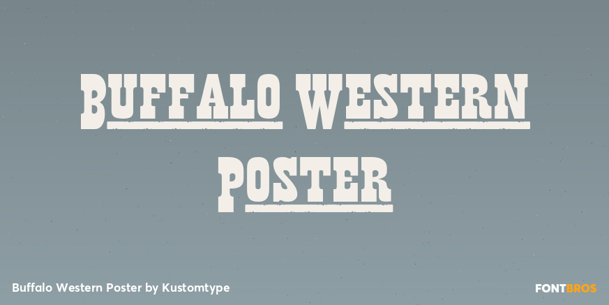 Buffalo Western Poster Font Poster #1