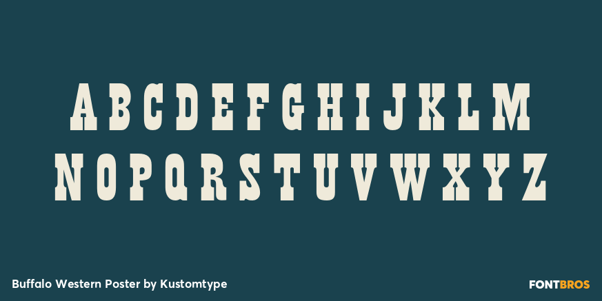 Buffalo Western Poster Font Poster #2