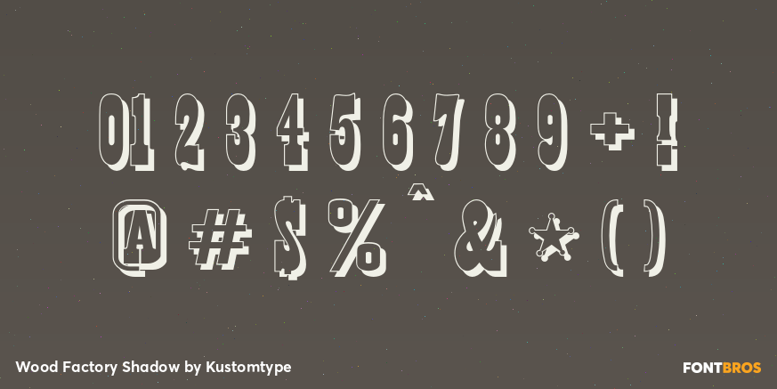 Wood Factory Shadow Font Poster #1