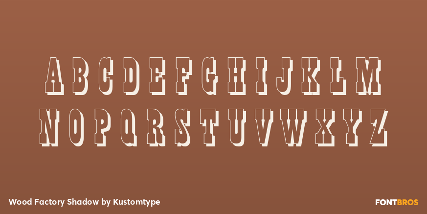 Wood Factory Shadow Font Poster #2