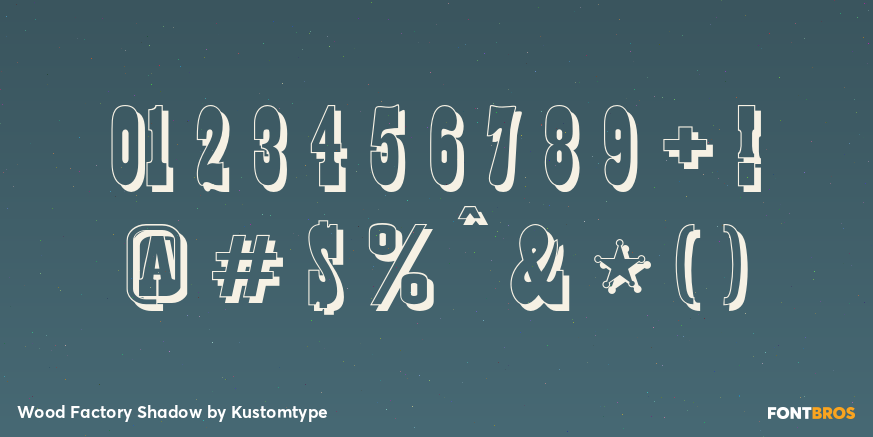 Wood Factory Shadow Font Poster #4