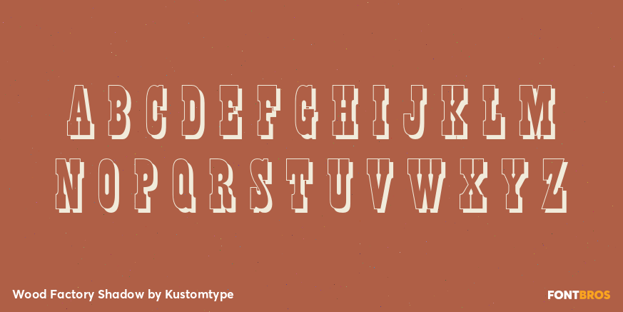 Wood Factory Shadow Font Poster #1