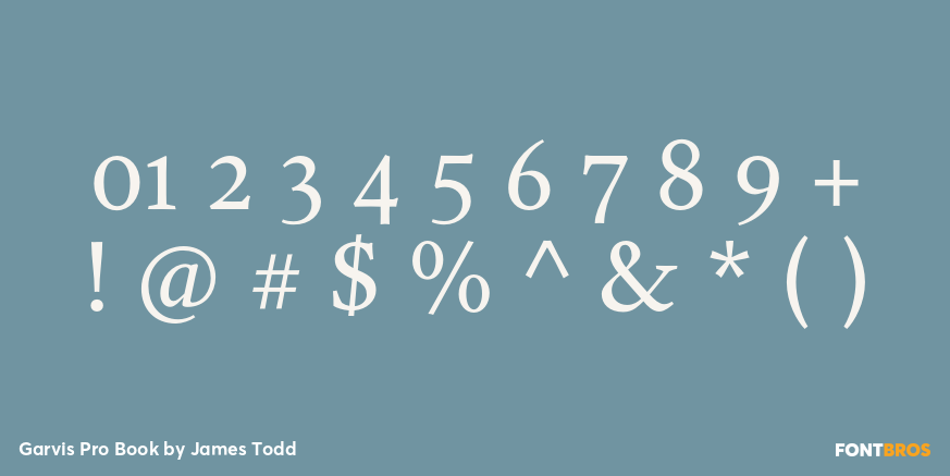 Garvis Pro Book Font Poster #1