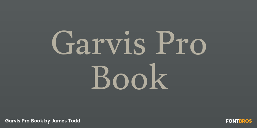 Garvis Pro Book Font Poster