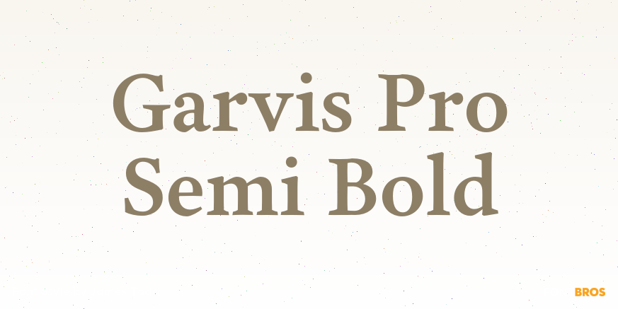 Garvis Pro Semi Bold Font Poster