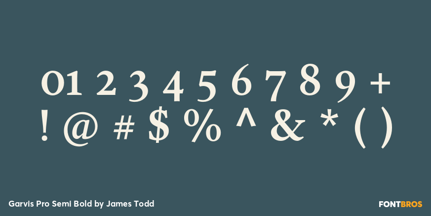 Garvis Pro Semi Bold Font Poster #1