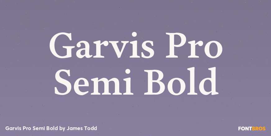 Garvis Pro Semi Bold Font Poster