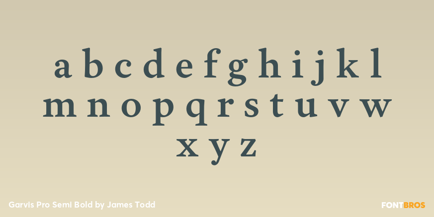 Garvis Pro Semi Bold Font Poster #1