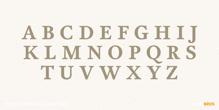 Garvis Pro Bold Font Poster #2