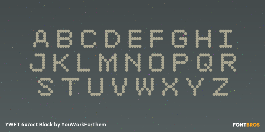 YWFT 6x7oct Black Font Poster #2