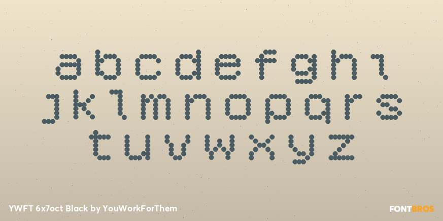 YWFT 6x7oct Black Font Poster #3