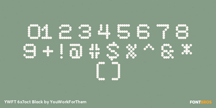 YWFT 6x7oct Black Font Poster #4