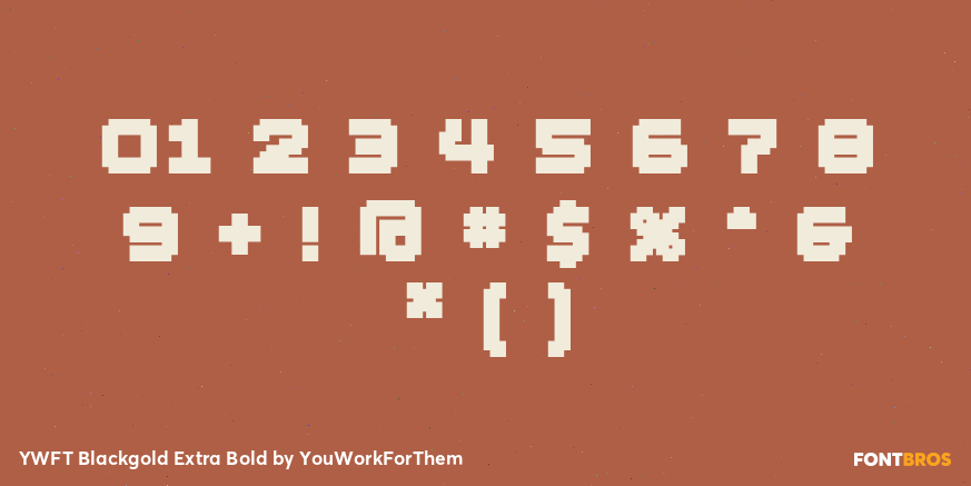YWFT Blackgold Extra Bold Font Poster #1