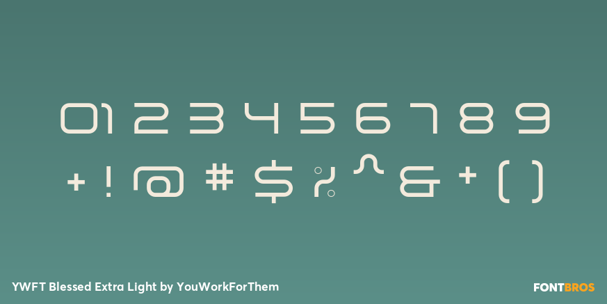 YWFT Blessed Extra Light Font Poster #1