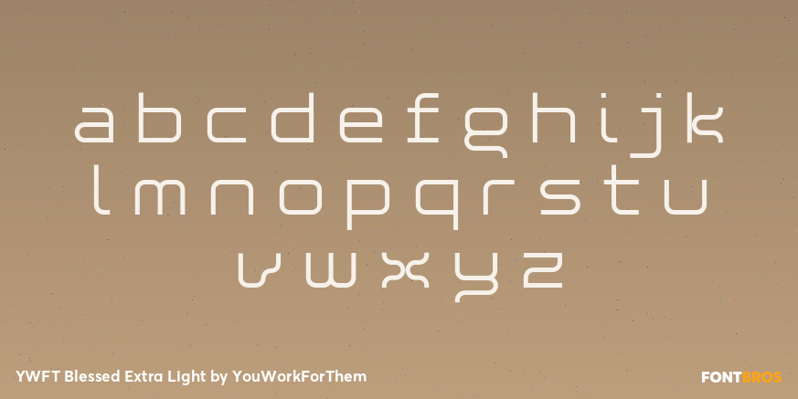 YWFT Blessed Extra Light Font Poster #1