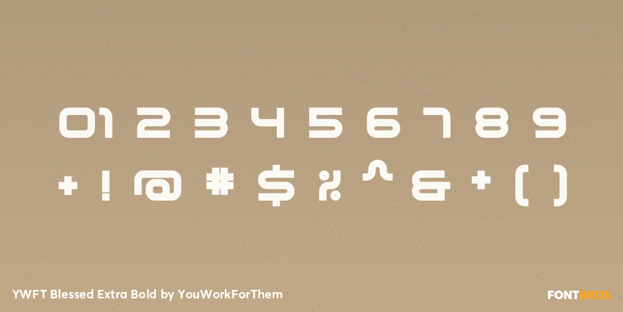 YWFT Blessed Extra Bold Font Poster #1