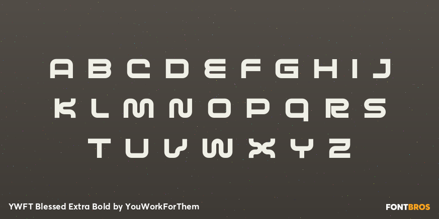 YWFT Blessed Extra Bold Font Poster #2