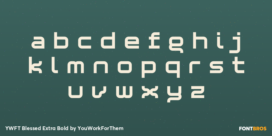 YWFT Blessed Extra Bold Font Poster #3