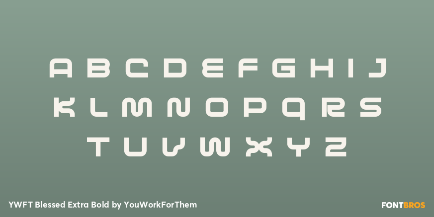 YWFT Blessed Extra Bold Font Poster #1