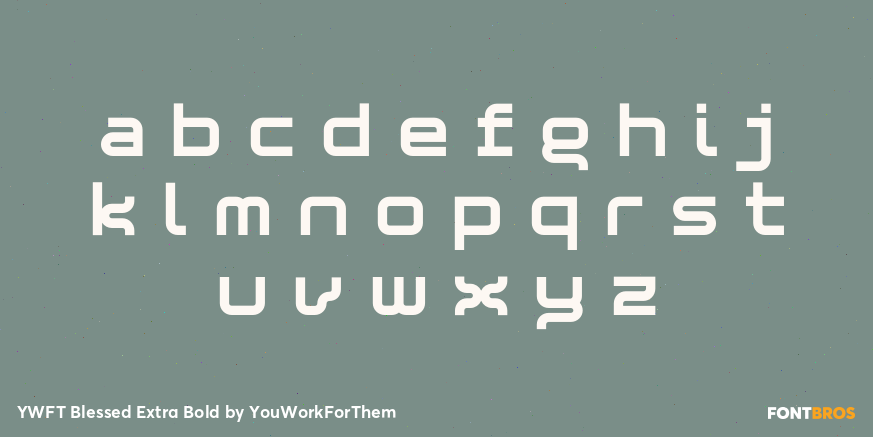YWFT Blessed Extra Bold Font Poster #1