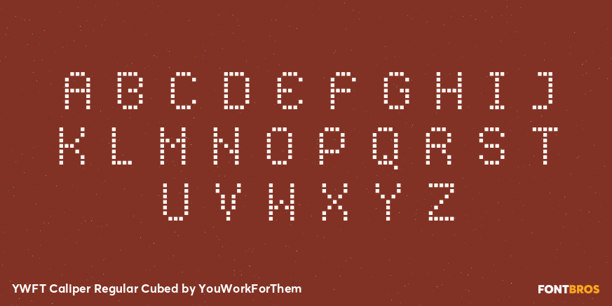 YWFT Caliper Regular Cubed Font Poster #2