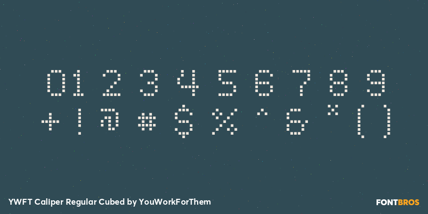 YWFT Caliper Regular Cubed Font Poster #4
