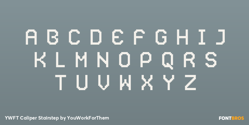 YWFT Caliper Stairstep Font Poster #2