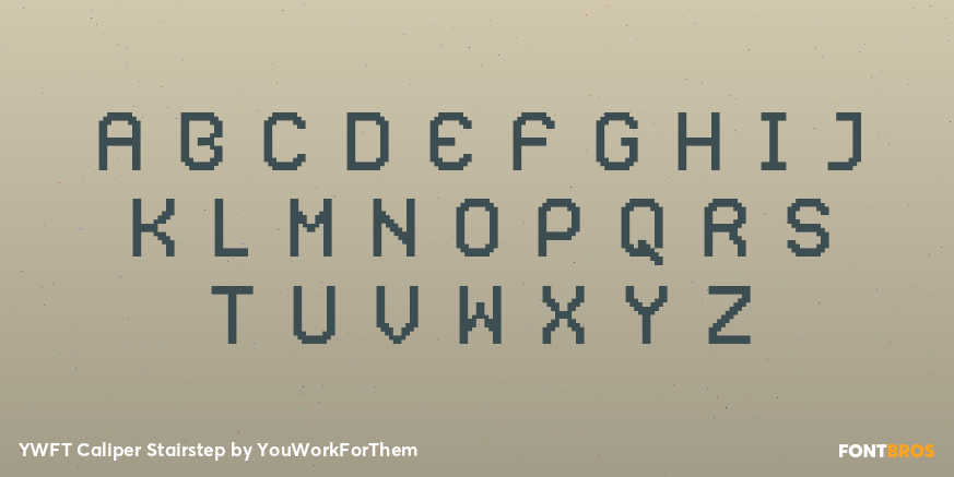 YWFT Caliper Stairstep Font Poster #1