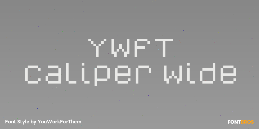 YWFT Caliper Wide Font Poster #1