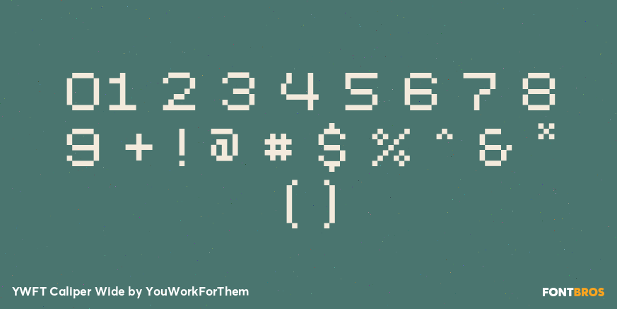 YWFT Caliper Wide Font Poster #1