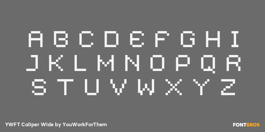 YWFT Caliper Wide Font Poster #2