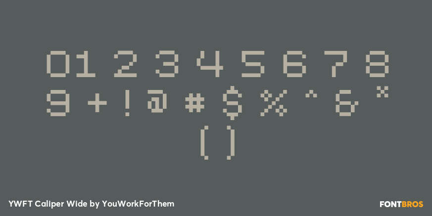 YWFT Caliper Wide Font Poster #4