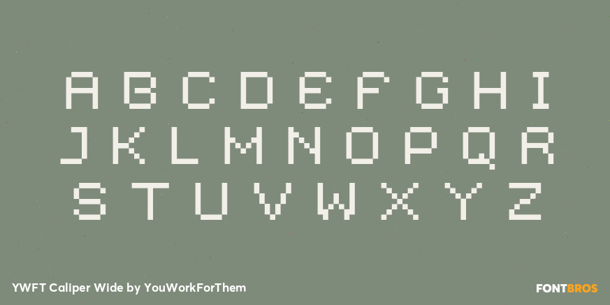 YWFT Caliper Wide Font Poster #1