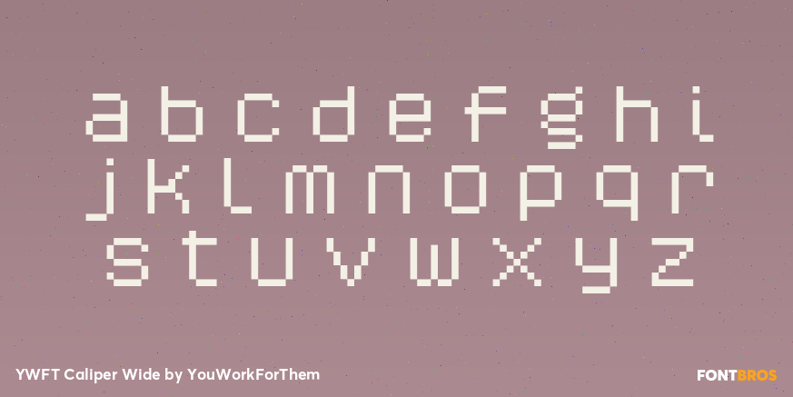 YWFT Caliper Wide Font Poster #1