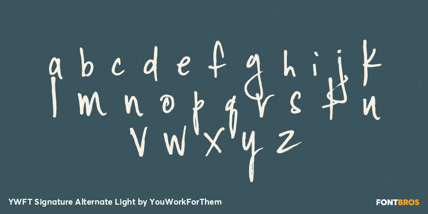 YWFT Signature Alternate Light Font Poster #1