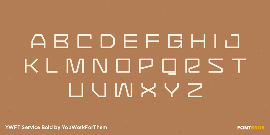 YWFT Service Bold Font Poster #2