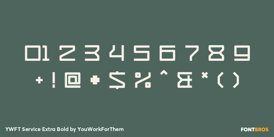 YWFT Service Extra Bold Font Poster #1