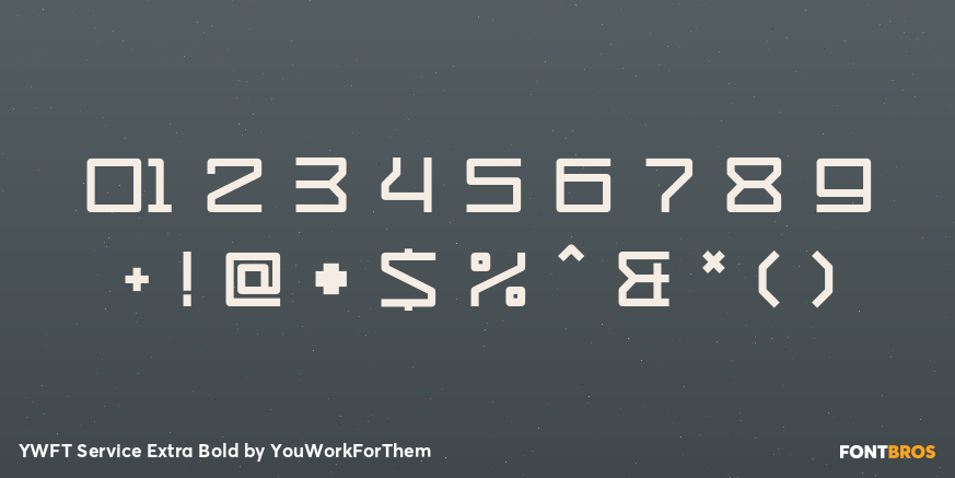 YWFT Service Extra Bold Font Poster #4