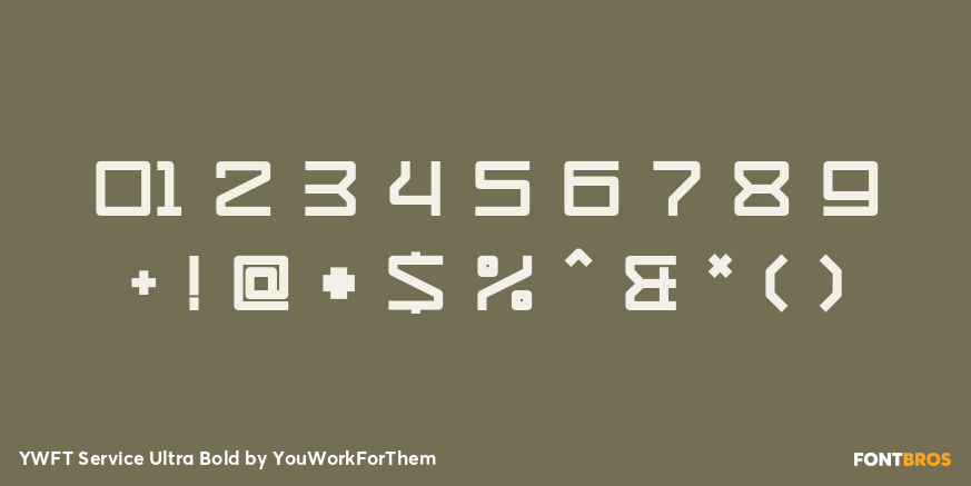 YWFT Service Ultra Bold Font Poster #1