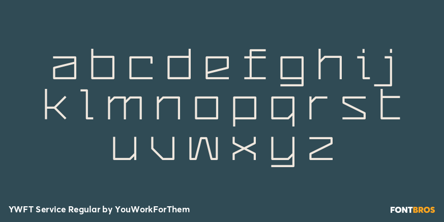 YWFT Service Regular Font Poster #3