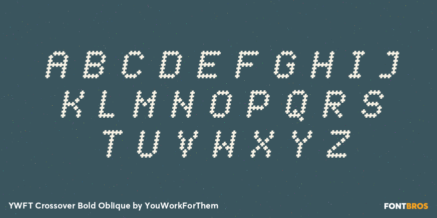 YWFT Crossover Bold Oblique Font Poster #2